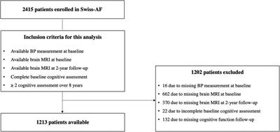 Blood pressure, brain lesions and cognitive decline in patients with atrial fibrillation